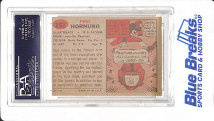 1957 Topps - Paul Hornung - Football - Green Bay Packers - # 151 - PSA 6 (MC)