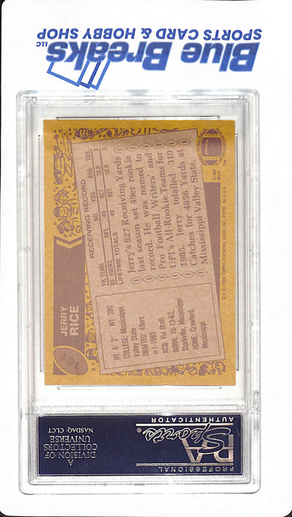 1986 Topps - Jerry Rice - Football - San Francisco 49ers - # 161 - PSA 8