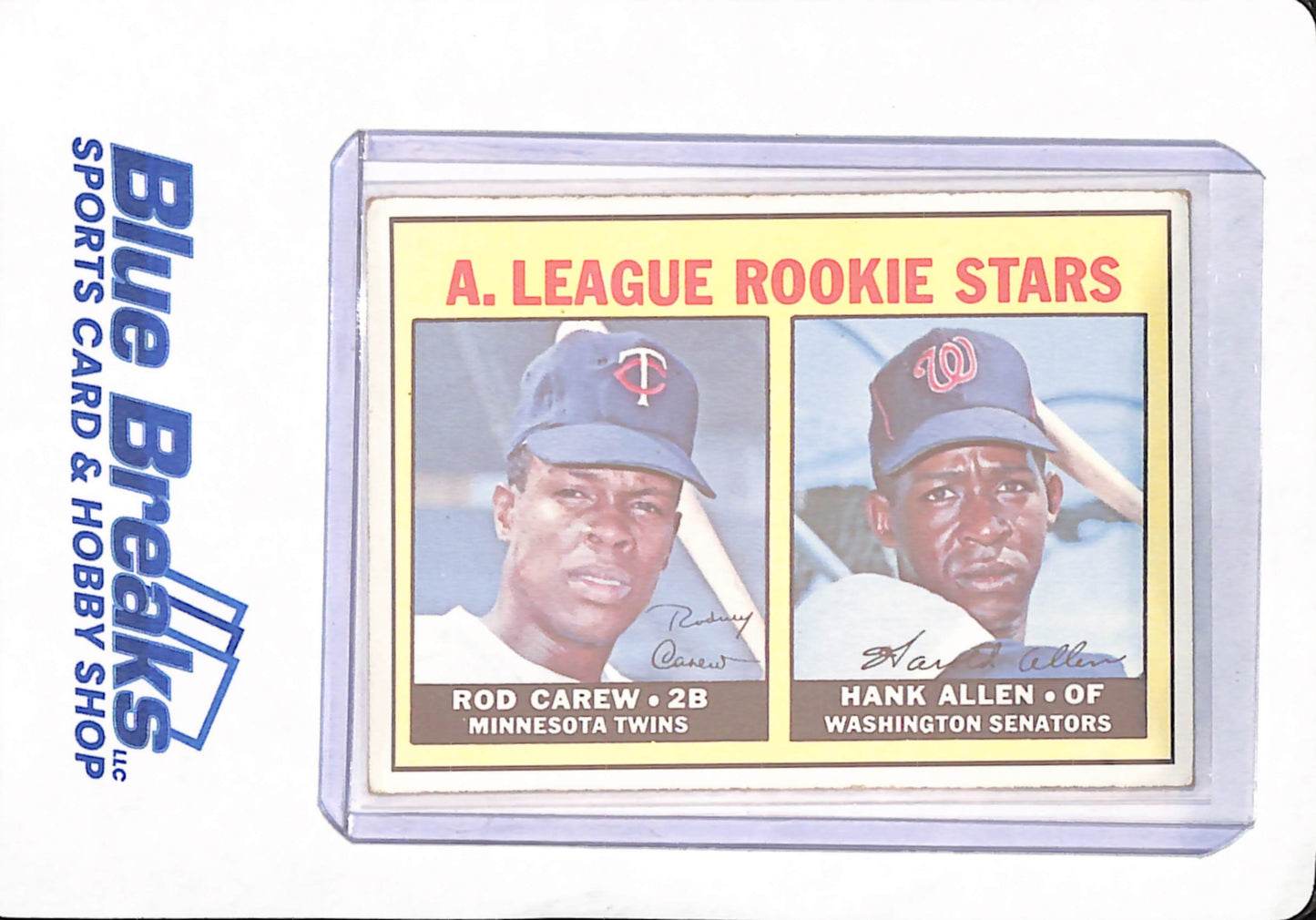 1967 Topps #569 Rod Carew / Hank Allen - Rookie Stars - American League - Baseball - Minnesota Twins - Washington Senators