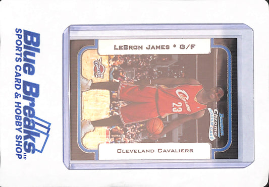 2003 Lebron James - Bowman Chrome Rookie Card - Basketball - Cleveland Cavaliers - #123
