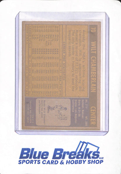 1971-72 TOPPS #70 WILT CHAMBERLAIN Los Angeles Lakers Basketball Card NBA