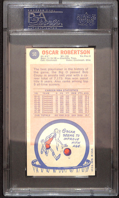 1969 Topps - Oscar Robertson - Basketball - Cincinnati Royals - # 50 - PSA 8