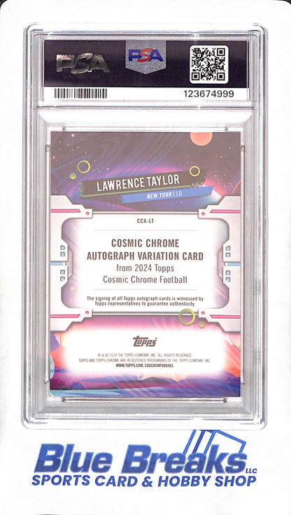 2024 Topps Cosmic Chrome - Lawrence Taylor - auto - Orange Galactic - 08/25 - #CCA-LT - PSA 10 - football - Giants