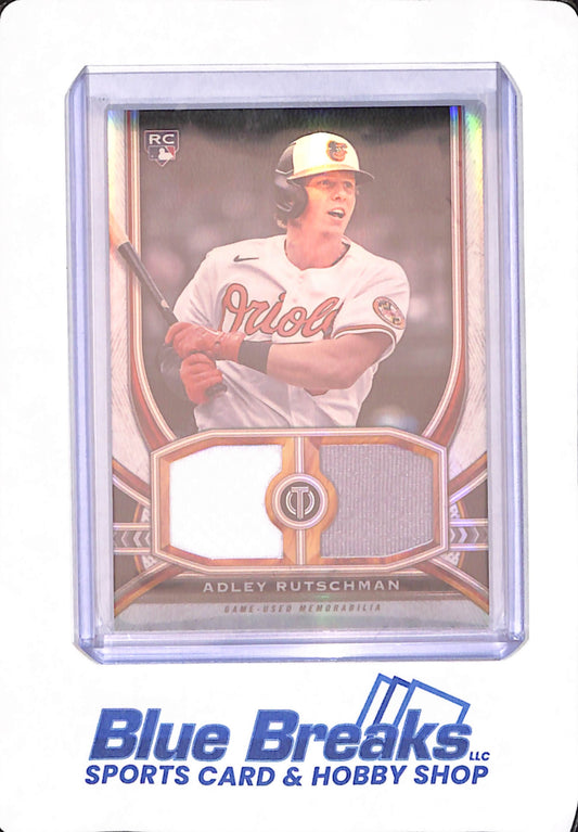 2023 Topps Tribute Baseball - Adley Rutschman - Baseball - Baltimore Orioles - # DR-ARY - 072/199 - Dual Relic