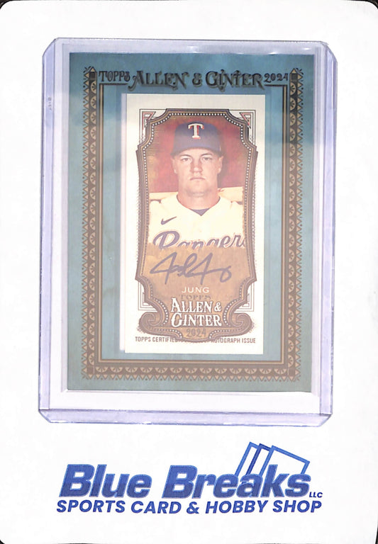 2024 Topps Allen & Ginter - Josh Jung - Baseball - Texas Rangers - Mini Framed Autograph - 38/50