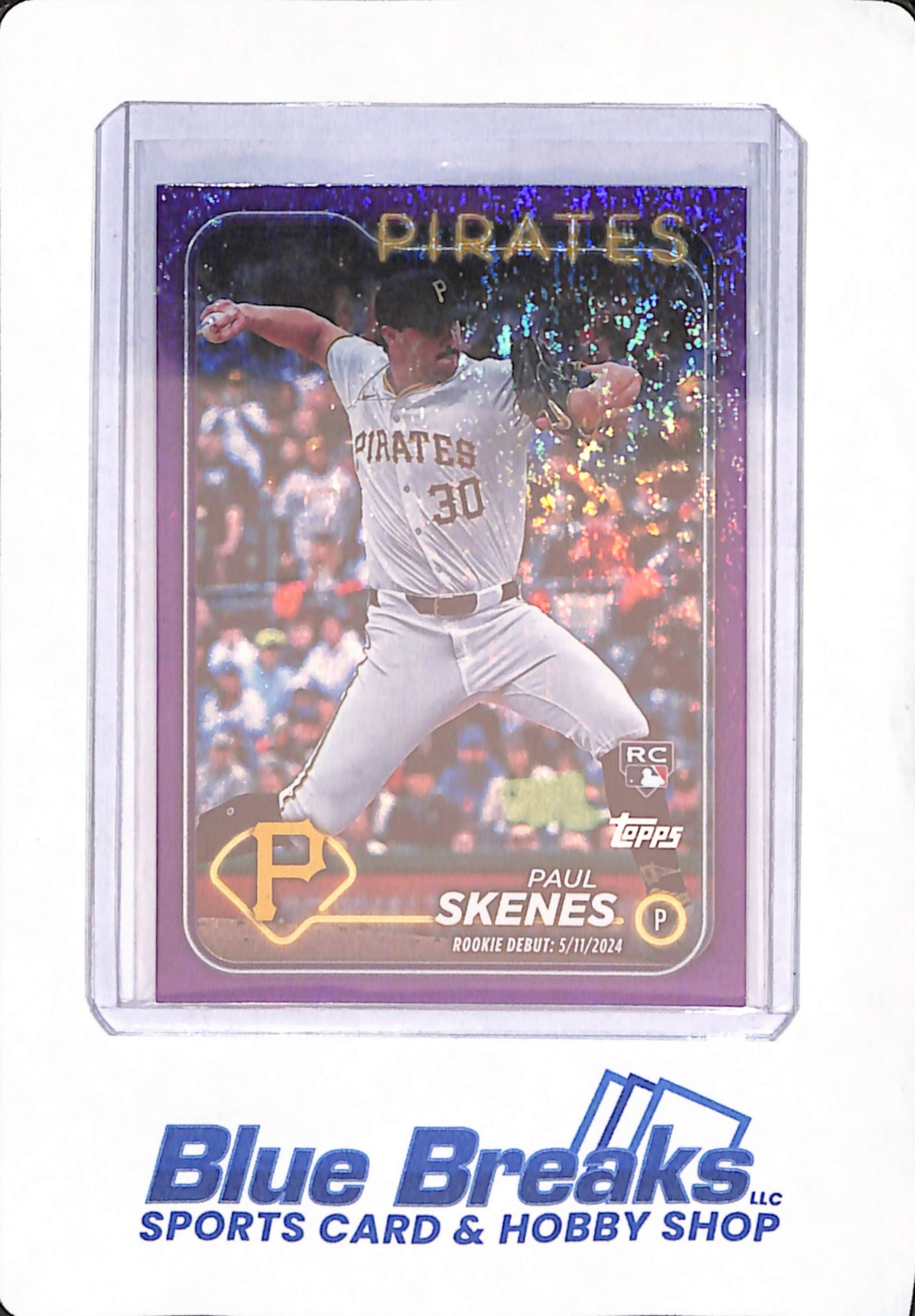 2024 Topps Update Series - Paul Skenes - Baseball - Pittsburgh Pirates - Purple - Rookie - 733/799