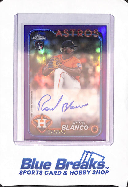 2024 Topps Chrome - Ronel Blanco - Baseball - Houston Astros - Rookie - Purple - Autographed - 177/250