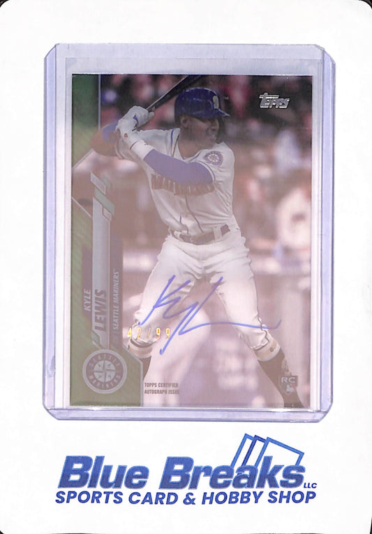 2020 Topps - Kyle Lewis - Baseball - Seattle Mariners - Clearly Authentic - 42/99