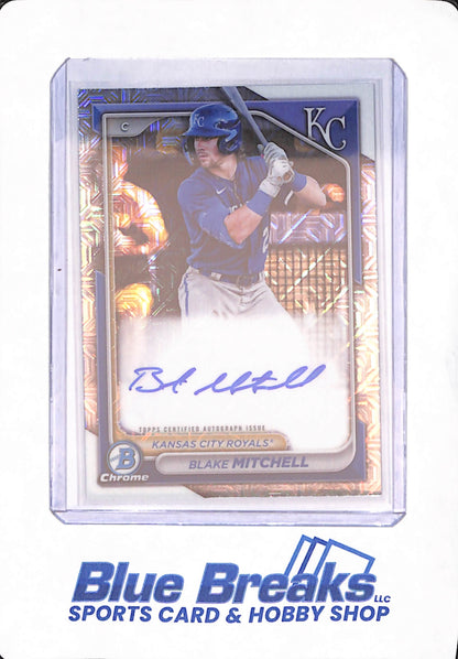 2024 Topps Bowman Chrome - Blake Mitchell - Mojo Refractor - Baseball - Kansas City Royals - # BMA-BMI - Autographed