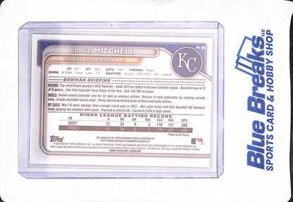 2024 Topps Bowman Chrome - Blake Mitchell - Mojo Refractor - Baseball - Kansas City Royals - # BMA-BMI - Autographed