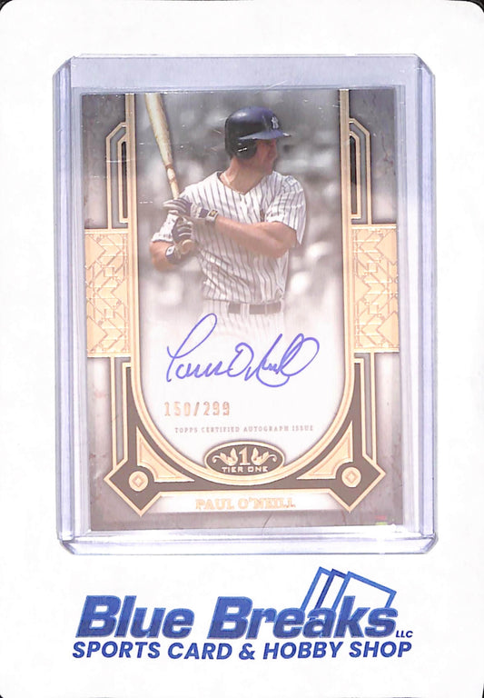 2024 Topps Tier One - Paul O'Neill - Baseball - New York Yankees - Prime Performers Autographed #150/299