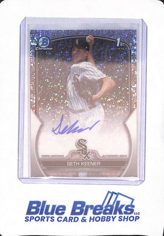 2023 Bowman Chrome 1st - Seth Keener - Baseball - Chicago White Sox - # CDA-SK - 1/71 - Speckle Refractor - Autographed