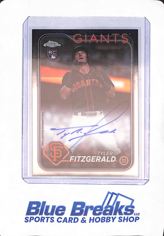2024 Topps Chrome - Tyler Fitzgerald - Baseball - San Francisco Giants - # RA-TF - Rookie - Autographed