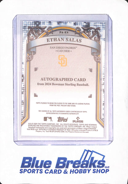 2024 Bowman Sterling - Ethan Salas - Baseball - San Diego Padres - # PA-ES - Autographed