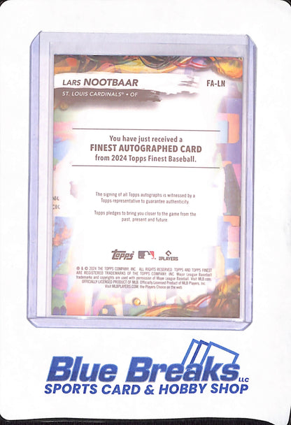 2024 Topps Finest - Lars Nootbaar - Baseball - St Louis Cardinals - 105/150 - # FA-LN - Autographed - Blue
