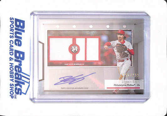 2024 Topps Museum Collection - Bryson Stott - Baseball - Philadelphia Phillies - 196/299 - Dual Relic - Autographed
