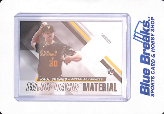 2024 Topps Update Series - Paul Skenes - Baseball - Pittsburgh Pirates - Relic - Major League Material Card - Rookie