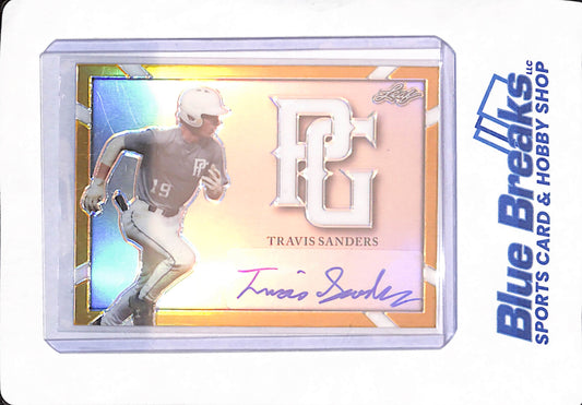 2021 Leaf Perfect Game - Travis Sanders - Texas Tech Red Raiders - Baseball - 1/1 - Autographed