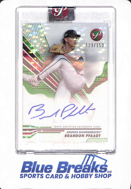 2024 Topps Pristine - Brandon Pfaadt - Baseball - Arizona Diamondbacks - 123/150 - Green - Autographed