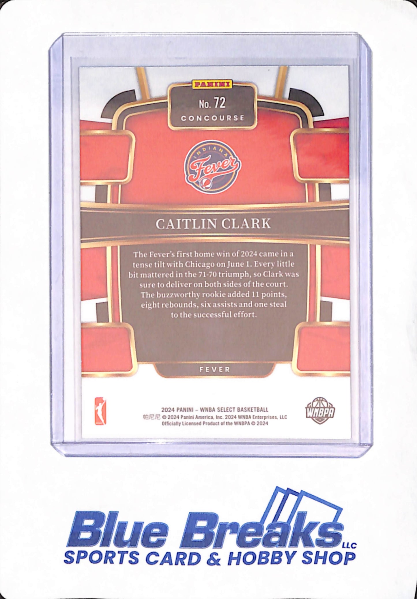 2024 WNBA Select - Caitlin Clark - Basketball - Indiana Fever - # 72 - Rookie