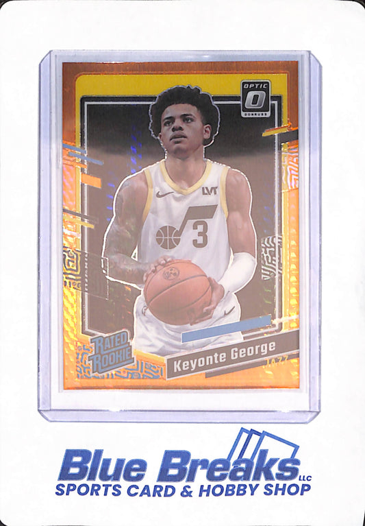2023-24 Panini Donruss Optic - Keyonte George - Basketball - Utah Jazz - Rated Rookie - 26/99 - Orange Hyper
