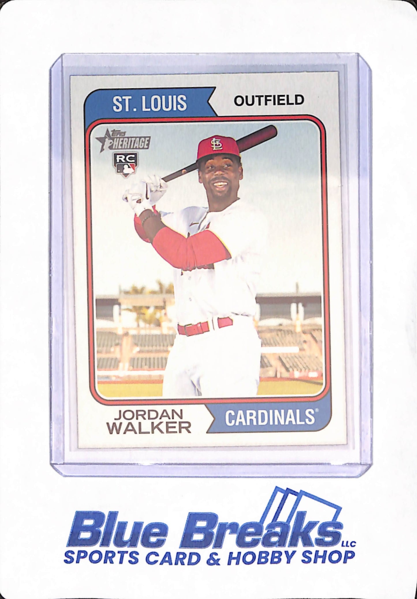 2023 Topps Heritage - Jordan Walker - Baseball - St Louis Cardinals - Image Variation - # 35