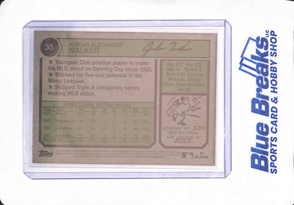 2023 Topps Heritage - Jordan Walker - Baseball - St Louis Cardinals - Image Variation - # 35