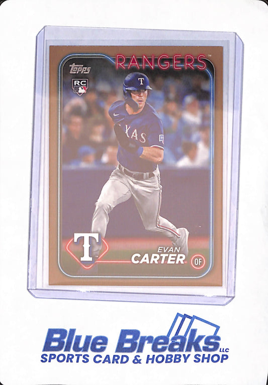 2024 Topps Series One - Evan Carter - Baseball - Texas Rangers - Rookie - Bronze - 1650/2024