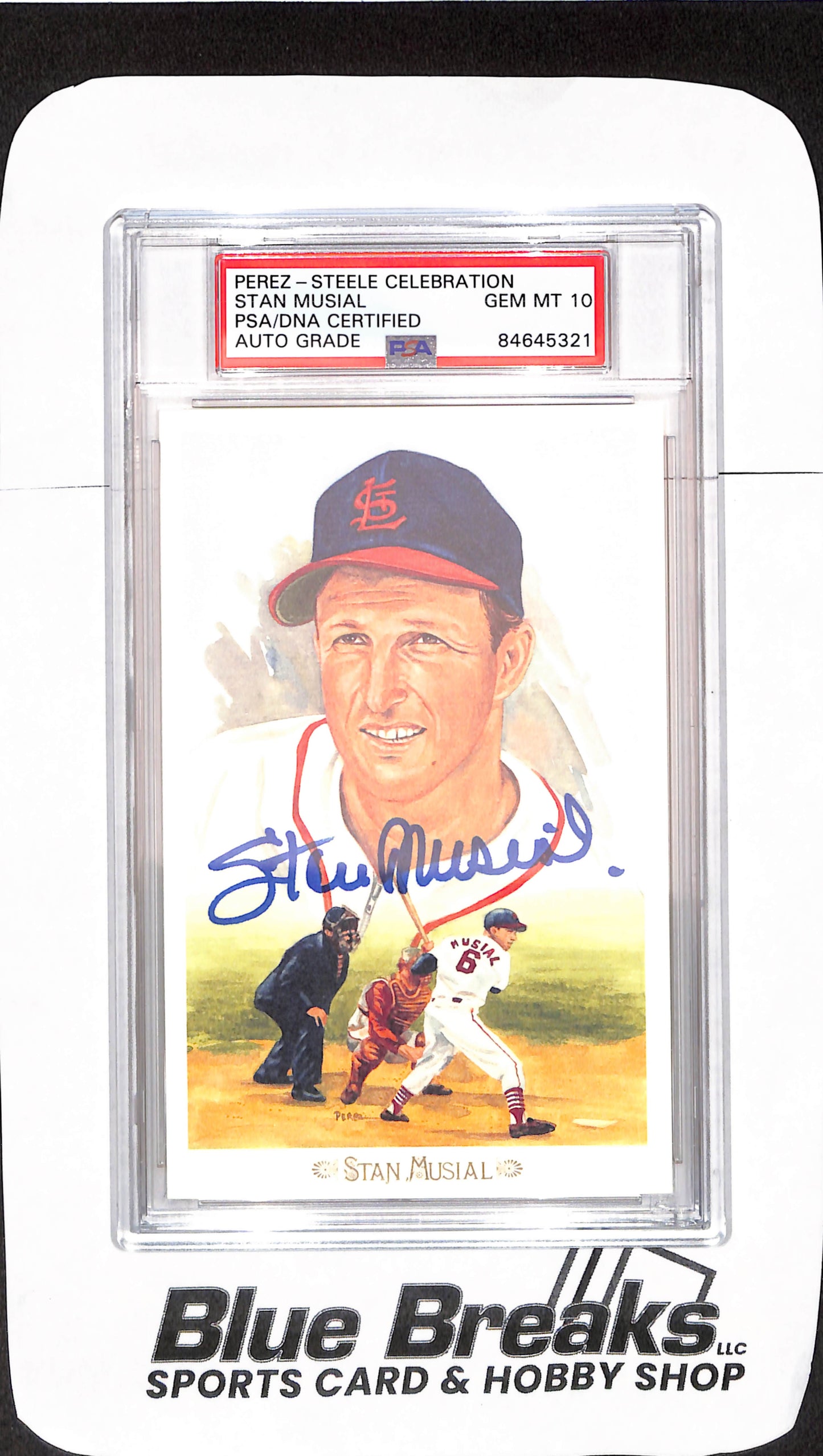 Perez-Steele HOF - Stan Musial - PSA/DNA Certified - Auto Grade 10 - 05064/10000 - St Louis Cardinals - Baseball - #33