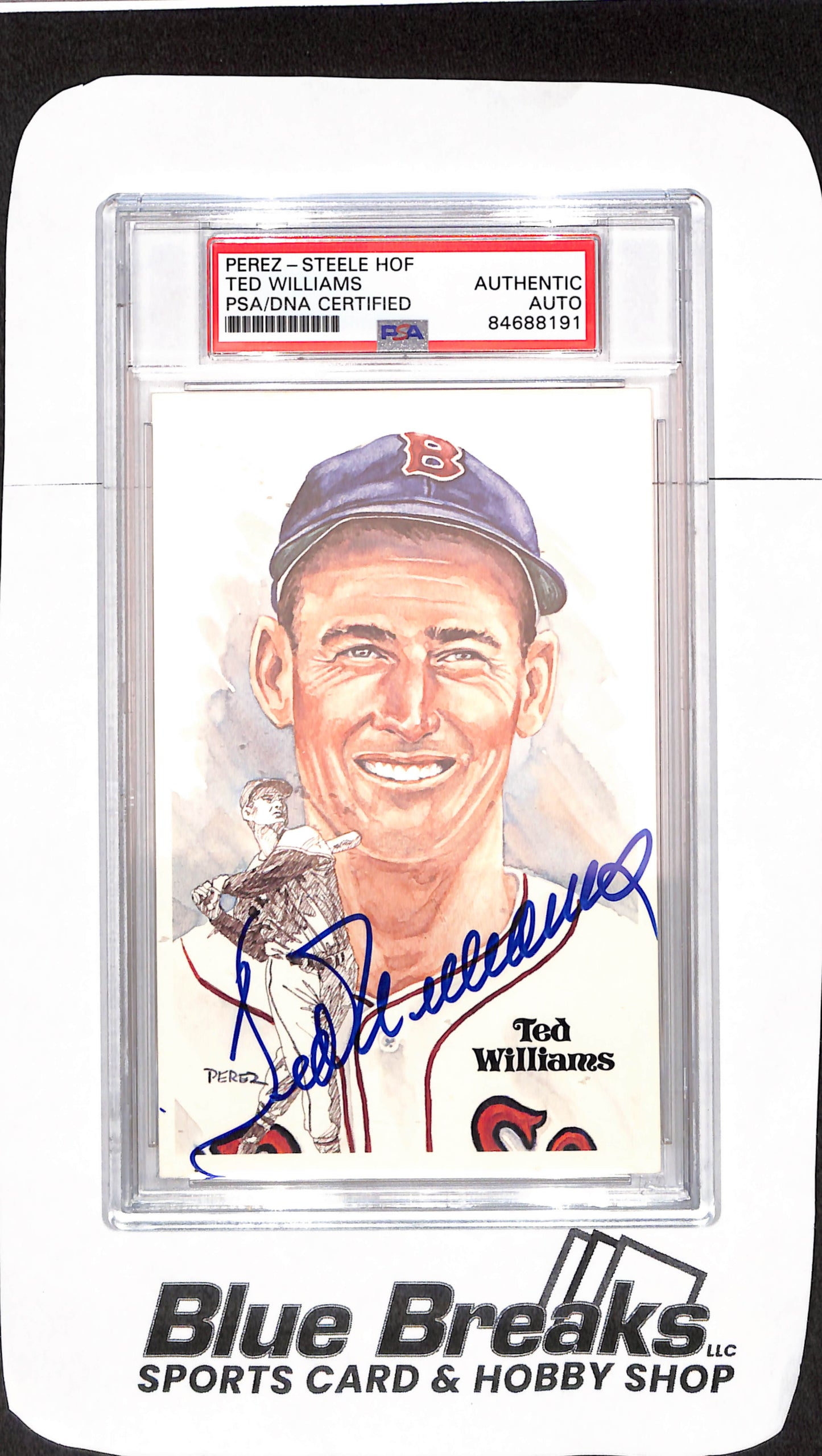 Perez-Steele HOF - Ted Williams - PSA/DNA Certified - Authentic Auto - 2908/10000 - Boston Red Sox - Baseball - #104