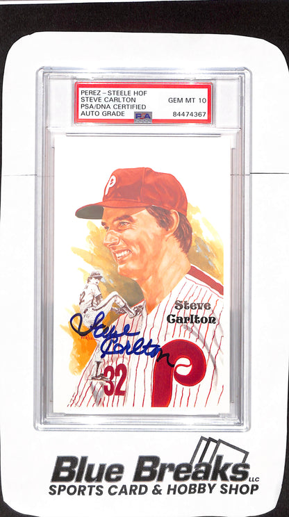 Perez-Steele HOF - Steve Carlton - PSA/DNA Certified - Auto Grade - Gem Mint 10 - Philadelphia Phillies - Baseball - 09239/10000 - #217