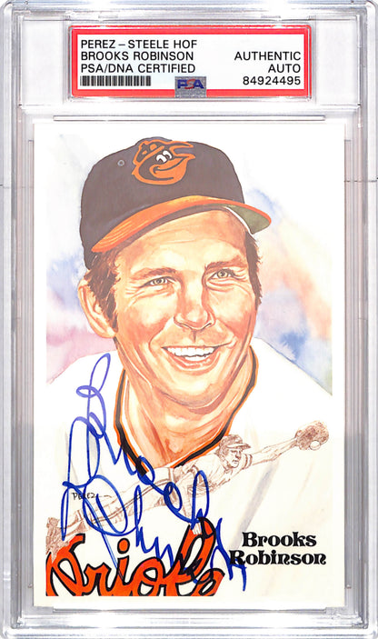 Perez-Steele HOF - Brooks Robinson - PSA/DNA Certified - Authentic Auto - Baltimore Orioles - Baseball - 00862/10000 - #184