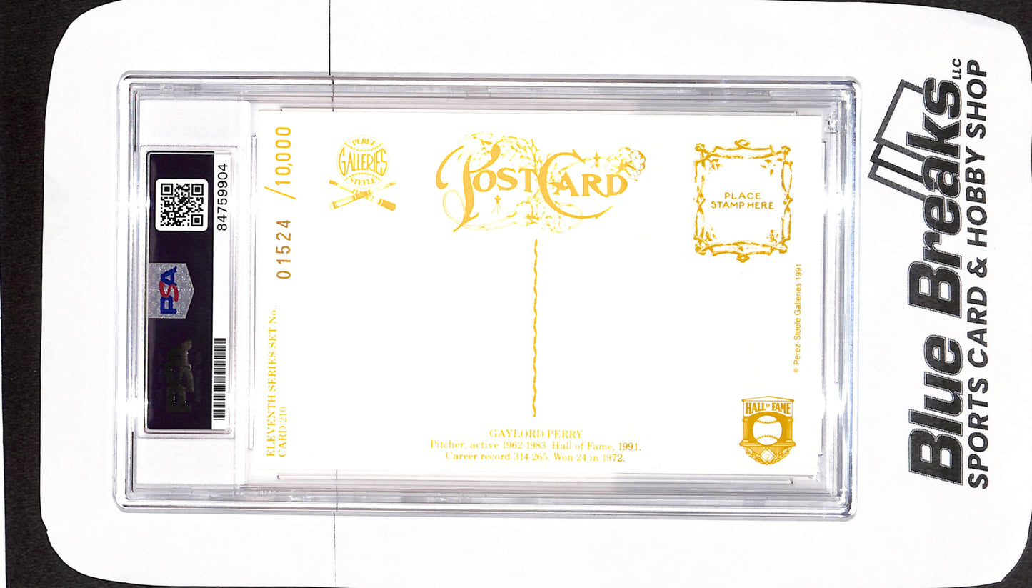 Perez-Steele HOF - Gaylord Perry - PSA/DNA Certified - Authentic Auto - San Fransisco Giants - Baseball - 01524/10000 - #210