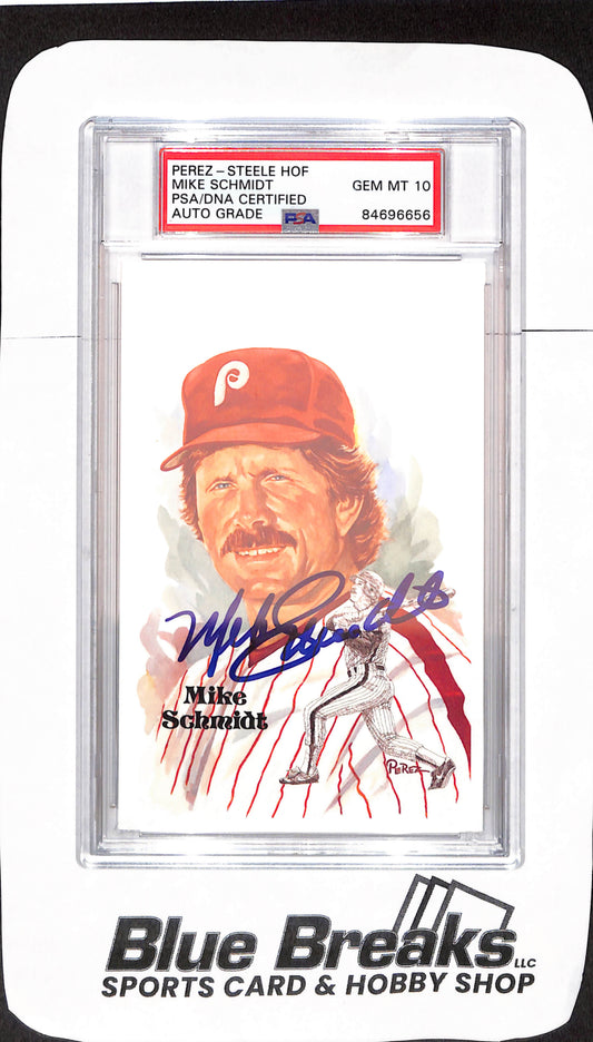Perez-Steele HOF - Mike Schmidt - PSA/DNA Certified - Authentic Auto - Philadelphia Phillies - Baseball - 09327/10000 - #223