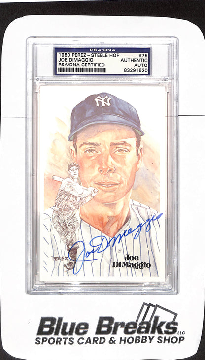 1980 Perez-Steele HOF - Joe DiMaggio - PSA/DNA Certified  Authentic Auto - New York Yankees - Baseball - 09418/10000 - #75