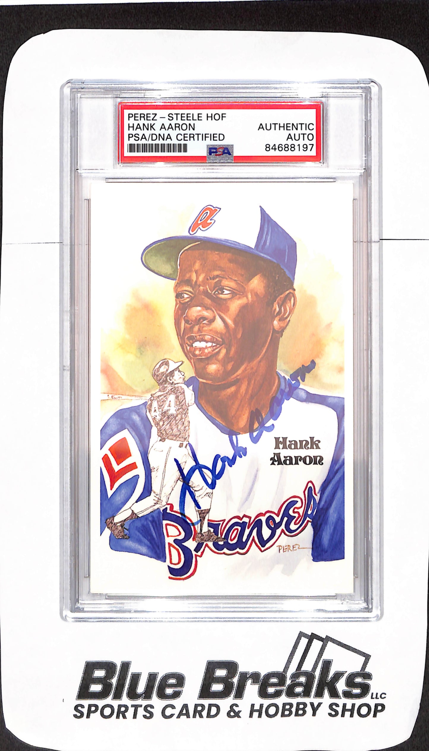 Perez-Steele HOF - Hank Aaron - PSA/DNA Certified - Authentic Auto - Atlanta Braves - Baseball - 01273/10000 - #177