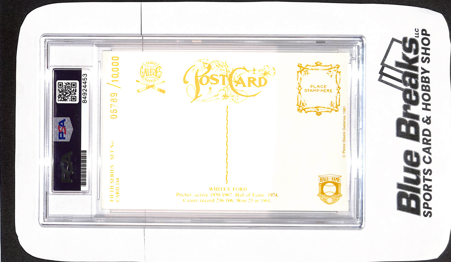 Perez-Steele HOF - Whitey Ford - PSA/DNA Certified - Authentic Auto - New York Yankees - Baseball - 06789/10000 - #144