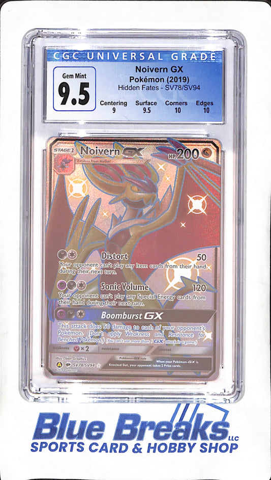 2019 Pokemon - Noivern GX - Hidden Fates - CGC 9.5 - SV78/SV94