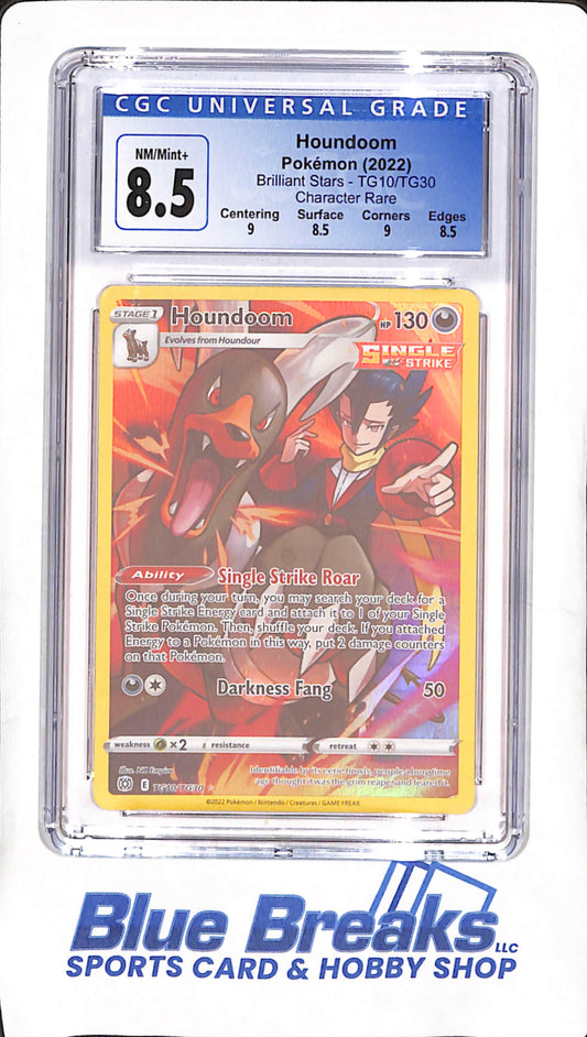 2022 Pokemon - Houndoom - Brilliant Stars - Character Rare - CGC 8.5 - TG10/TG30