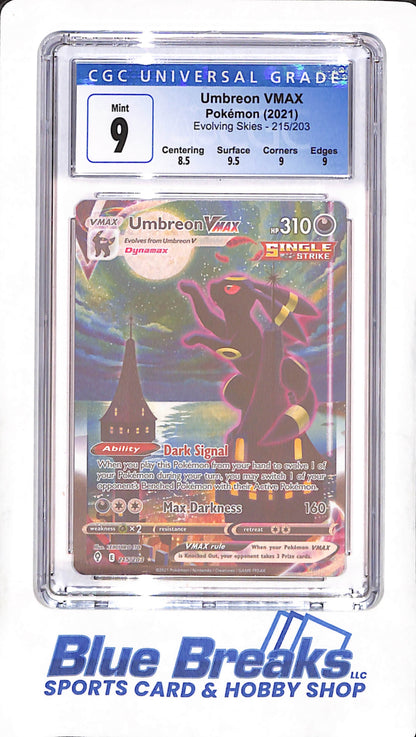 2021 Pokemon - Umbreon VMAX - Evolving Skies - CGC 9 - #215/203