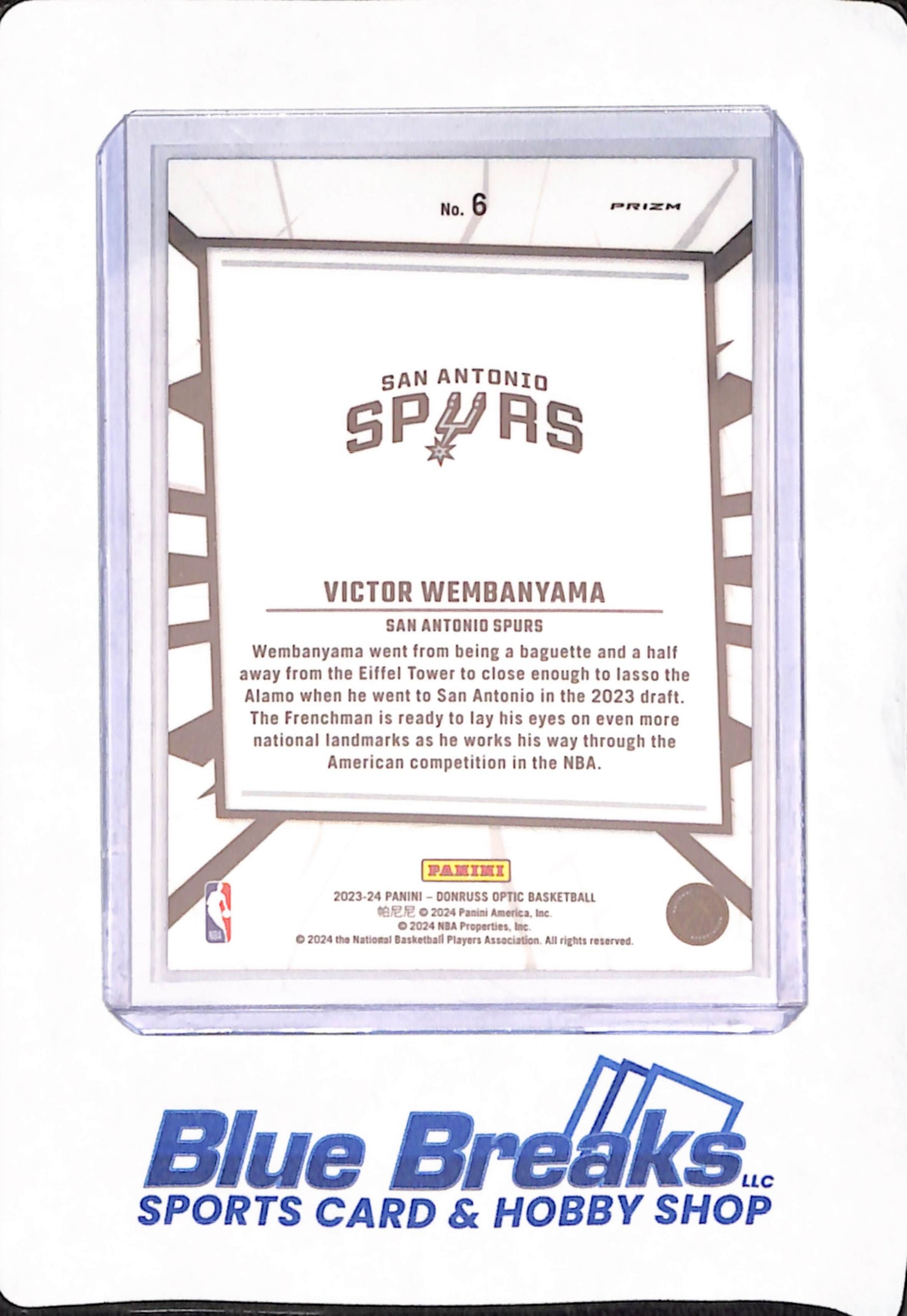 2023-24 Panini Donruss Optic - Victor Wembanyama - Basketball - San Antonio Spurs - RC - My House - #6