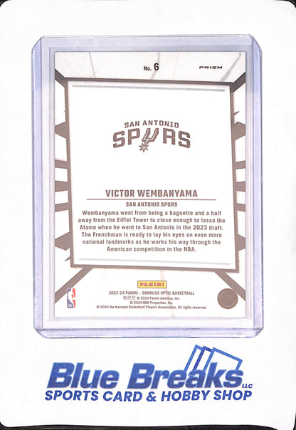 2023-24 Panini Donruss Optic - Victor Wembanyama - Basketball - San Antonio Spurs - RC - My House - #6