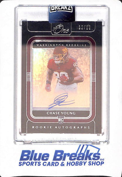2020 Panini One - Chase Young - Football - Washington Football Team - Autograph - RC - Encased 12/99 - #107
