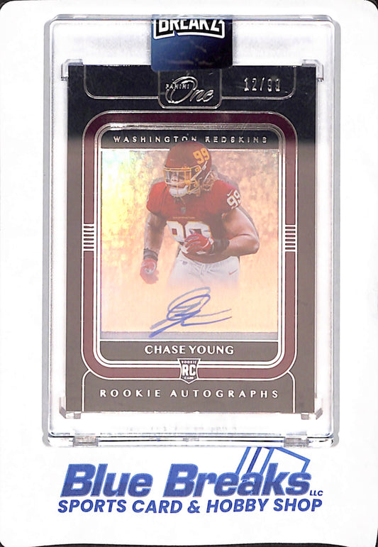 2020 Panini One - Chase Young - Football - Washington Football Team - Autograph - RC - Encased 12/99 - #107