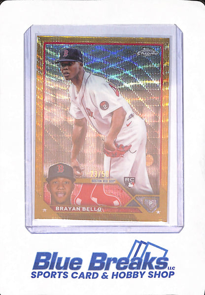 2023 Topps Chrome - Brayan Bello - Baseball - Boston Red Sox - RC - Gold - 23/50 - #57