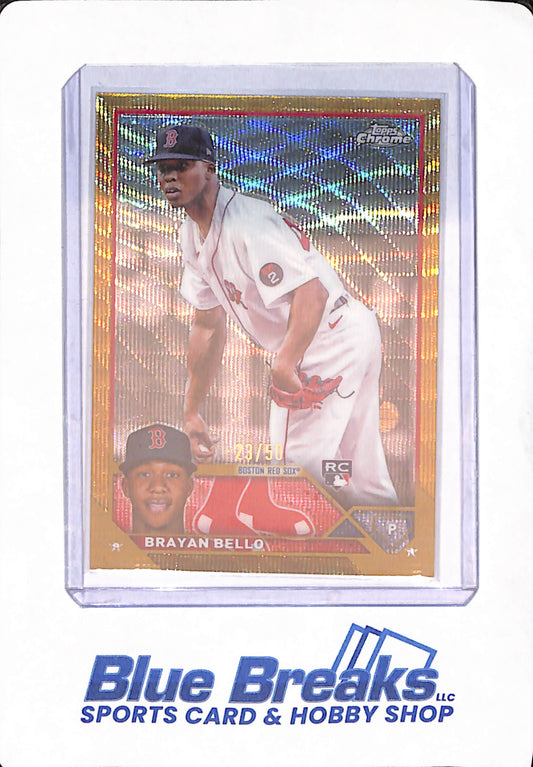 2023 Topps Chrome - Brayan Bello - Baseball - Boston Red Sox - RC - Gold - 23/50 - #57