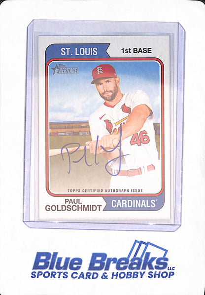 2023 Topps Heritage - Paul Goldschmidt - Baseball - St. Louis Cardinals - Autograph - #ROA-PG