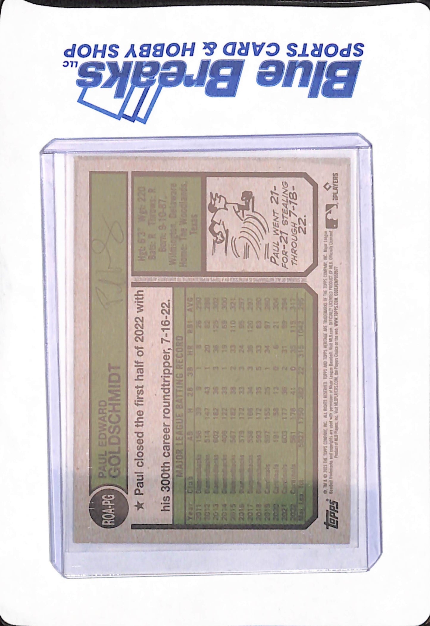2023 Topps Heritage - Paul Goldschmidt - Baseball - St. Louis Cardinals - Autograph - #ROA-PG