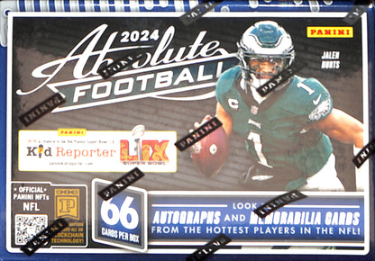 2024 Panini Absolute Football NFL Trading Card Blaster Box - Sealed Wax