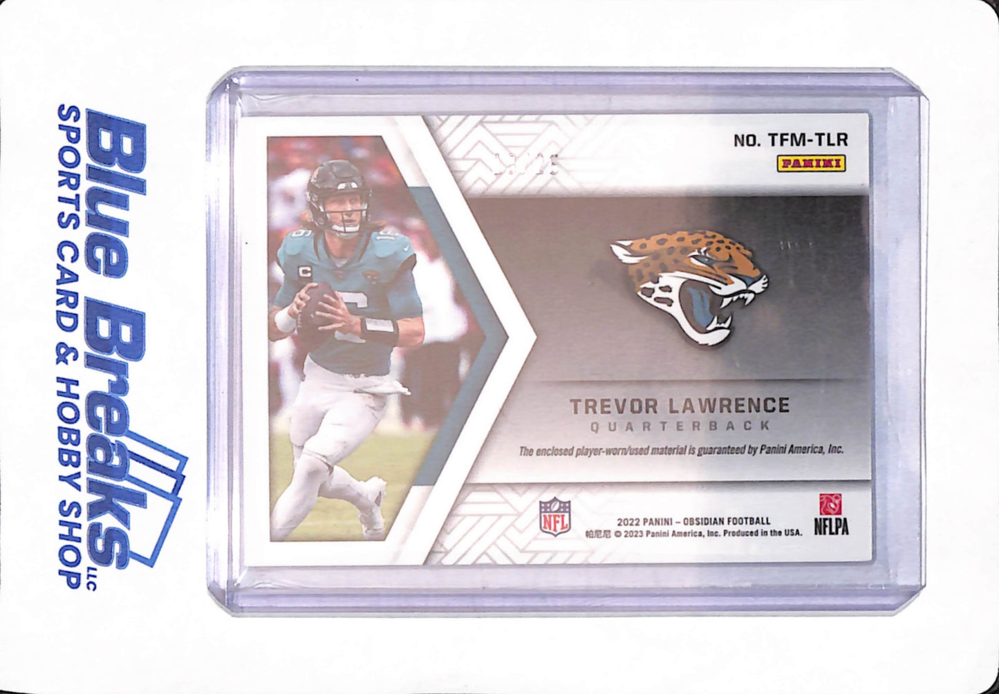 2022 Panini Obsidian - Trevor Lawrence - Football - Jacksonville Jaguars - Trifecta Material - Triple Relic - 13/25 - #TFM-TLR